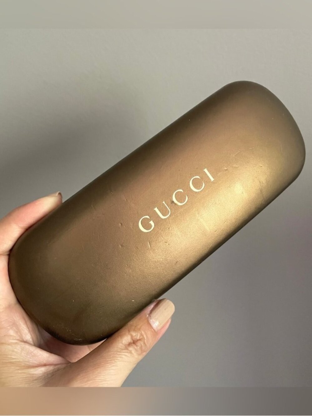 Gucci Hard Eyeglasses Sunglasses Glasses Clamshell Hinged Case